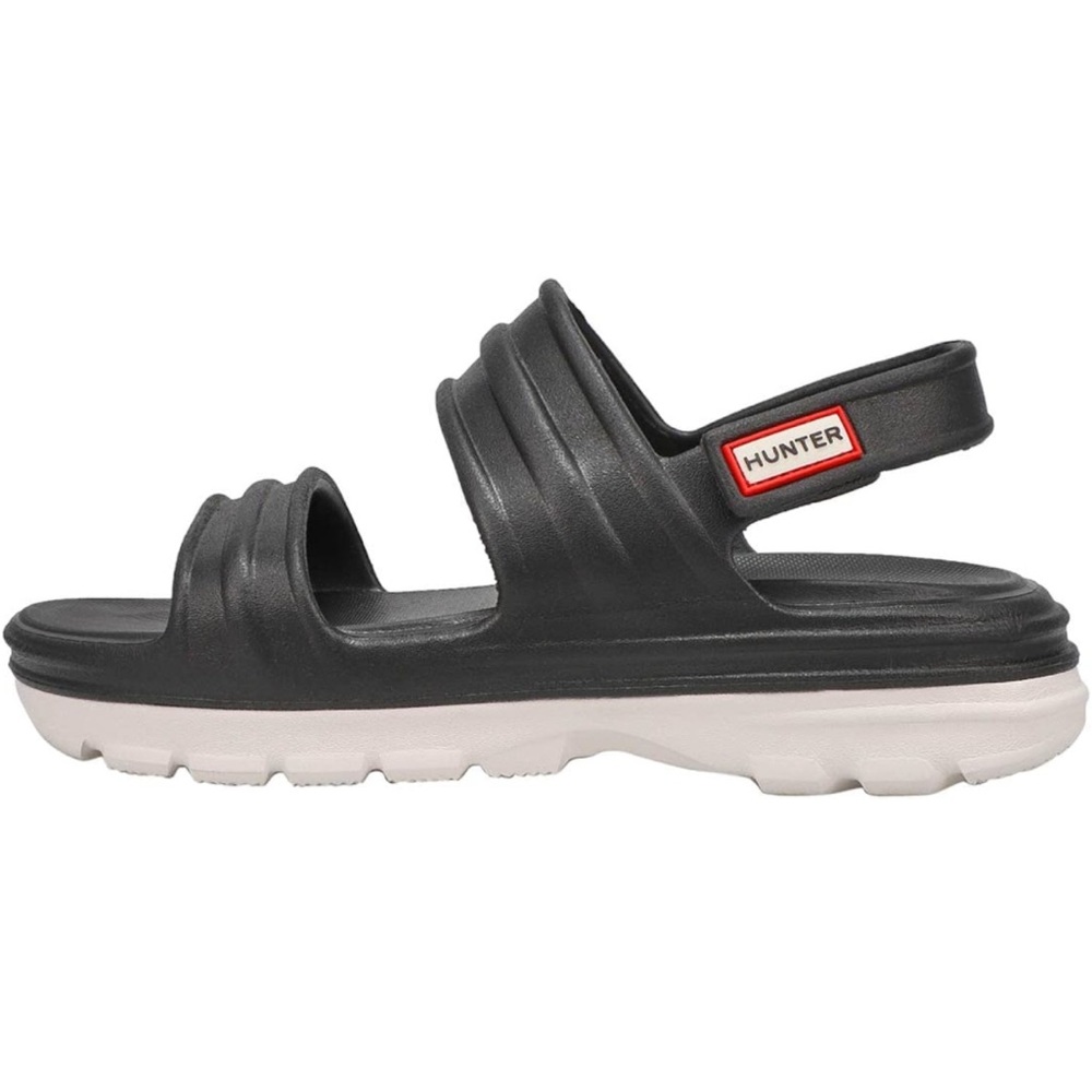 Hunter Unisex Black Bloom Algae Velcro Slingback Sandals